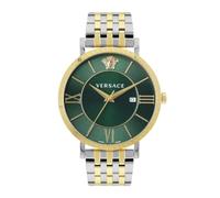 Versace VENCA0224 V-Eternal Gent grün silber gold Edelstahl Herren Uhr NEU