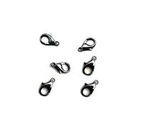 Verschluss Karabinerhaken aus Metall (10 Stück von Farbe Anthrazit) Dimension: 15 mm