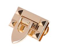 Verschluss Schloss für Tasche Metall Quadrat Oval Twist Lock kleine Tasche Turn Lock Twist Lock Verschluss Leder Handwerk Frauen Tasche Handtasche Schultertasche Geldbörse DIY Hardware(N1 Gold)