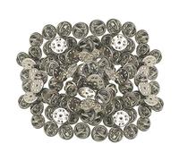 Verschlussstifte, 50 Pcs Sicherungsstift Anstecknadeln zum Basteln zur Befestigung von Verschlüssen Displaybüchern Namensschildern Haken Kunsthandwerk DIY Kein Werkzeug Erforderlich Ohne Nadel Silber