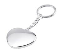 versilberter Schlüsselanhänger Motiv Herz 10 cm lang