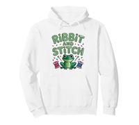 Verspielt Frosch Stickrahmen Cottagecore Stickerin Stickerei Pullover Hoodie