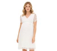 verspieltes Damen Hochzeitskleid Umstands-Kleid mit Still-Funktion kurzes Braut-Kleid 975080 Weiß 40/42