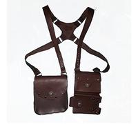 Versteckte Unterarm-Umhängetasche für Herren, verstellbar, Retro, doppelte Schulter, Achseltasche, PU-Leder, Diebstahlschutz, Sicherheits-Geldbörse, Outdoor, versteckte Handy-Holstertasche, 1, Lapp M