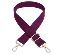 Verstellbar Schulterriemen für Taschen mit Karabiner,80-140cm 3,8cm Breit Leinwand Taschengurt Schultergurt für Damen Herren Tragegurt Umhängegurt für Taschen Handtaschen DIY Zubehör,Lila