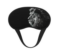 Verstellbare Augenabdeckung mit Löwenmuster zum Schlafen, komfortable, druckfreie und atmungsaktive Schlafmasken