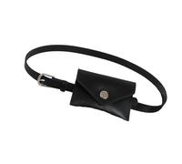 Verstellbare Gürteltasche aus PU-Leder, schmale Passform, geräumige Aufbewahrung, Outdoor-Aktivitäten, Damen-Ledergürtel, Zubehör, Schwarz , Einheitsgröße, Mass Beauty