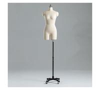 Verstellbare Kleiderpuppe mit Ständer, Schneiderpuppe für Kleidung und Schmuck, Halbkörper-Torso mit Universalrädern