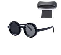 Verstellbare polarisierte Sonnenbrille, Retro, runde Fahrbrille, variabler ND-Filter, UV-Brillen, 9-Gang-Tönung für Roadtrip-Blendung, schwarz 2, Einheitsgröße
