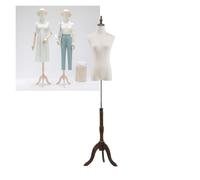 Verstellbare weibliche Schaufensterpuppe Torso Körper Höhe 132-182cm Fenster Display Nähständer mit Kopf Holzarm Stativ