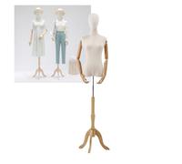 Verstellbare weibliche Schaufensterpuppe Torso Körper Höhe 132-182cm Fenster Display Nähständer mit Kopf Holzarm Stativ