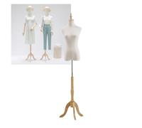 Verstellbare weibliche Schaufensterpuppe Torso Körper Höhe 132-182cm Fenster Display Nähständer mit Kopf Holzarm Stativ