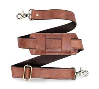 Verstellbarer 152,4 cm Echtleder-Taschen-Ersatz-Schultergurt, Bequeme Passform, gepolstert mit Metall-Drehhaken für Crossbody-Geldbörsen, Laptop-Kuriertaschen, Handtaschen und Duffle-Gepäckgurte
