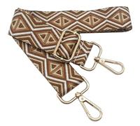 Verstellbarer Schultergurt für Taschen Beige Dunkelbraun, Taschengurte zum Wechseln, Taschengurt Breit mit Karabiner Gold, 80-130 cm Tragegurt Tasche für Damen Schulterriemen, Handtasche, 3.8cm, 1218