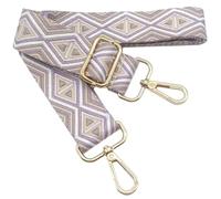 Verstellbarer Schultergurt für Taschen Beige Lila, Taschengurte zum Wechseln, Taschengurt Breit mit Karabiner Gold, 80-130 cm Tragegurt Tasche für Damen Schulterriemen, Handtasche, 3.8cm, 1207