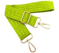 Verstellbarer Schultergurt für Taschen Gelblich Grün, Taschengurte zum Wechseln, Taschengurt Breit mit Karabiner Gold, 80-130 cm Tragegurt Tasche für Damen Schulterriemen, Handtasche, 3.8cm, 1311