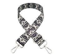 Verstellbarer Schultergurt für Taschen, Taschengurte zum Wechseln, Taschengurt Breit 3.8cm Damen Tragegurt mit Silber Karabiner Schulterriemen für Handtasche Schultertasche Schwarzer Streifen, P8