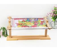 Verstellbarer Stickrahmen mit Ständer, freihändiger Schoßreifen für Kreuzstich und Stanznadelkunst, drehbares Holzbastelset zum Nähen und Desktop-Gebrauch