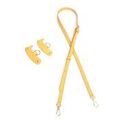 Verstellbarer Taschengurt Crossbody Schultergurt PU-Leder Ersatzgürtel Handtasche Ersatzgurt Tasche Zubehör, gelb, Gold buckle