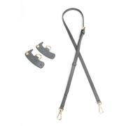 Verstellbarer Taschengurt Crossbody Schultergurt PU-Leder Ersatzgürtel Handtasche Ersatzgurt Tasche Zubehör, hellgrau, Gold buckle