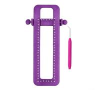 Verstellbares Socken-Strickmaschinen-Kit für DIY-Strickbretter & Webstühle - Kunststoff-Strickwerkzeug für Socken, Schals, Hüte (24 x 7,8 cm, Lila)