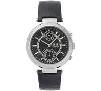 Versus Versace S79020017 Damen Quarzuhr Star Ferry Silber Schwarzes Leder