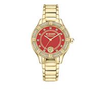 Versus Versace Canton Road Collection Luxus-Damenuhr, Rot/Ausflug, einfarbig (Getaway Solids), OS, Versus Versace Canton Road Crystal