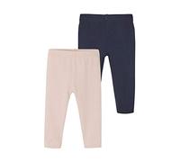 2er-Pack Mädchen Baby Leggings BASIC nachtblau/rosa Gr. 86 von Vertbaudet