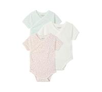 3er-Pack Baby Wickelbodys mit Blumenmotiv, Bio-Baumwolle rosa Gr. 68 von Vertbaudet