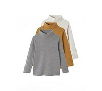 3er-Pack Jungen Rollkragen-Shirts ocker Gr. 140 von Vertbaudet