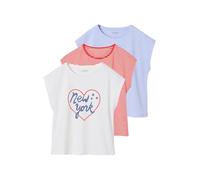 Vertbaudet 3er-Pack Mädchen T-Shirts Basic hellblau 110