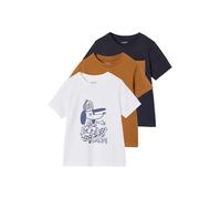 Vertbaudet 3er-Pack T-Shirts Jungen, Recycling-Baumwolle Basic karamell 116