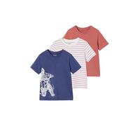 Vertbaudet 3er-Pack T-Shirts Jungen, Recycling-Baumwolle Basic Marine 152