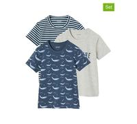 3er-Pack Jungen T-Shirts mit Walmotiv aquablau Gr. 158/164 von vertbaudet
