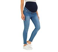 7/8 Slim-Fit-Jeans für die Schwangerschaft, Bundweite verstellbar blue stone Gr. 46 von Vertbaudet