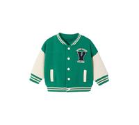 Vertbaudet Baby Sweatjacke im College-Style mit Recycling-Polyester grün 92/98