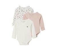 Vertbaudet Bio-Kollektion: 3er-Pack mitwachsende Baby Bodys rosa 74