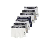 Vertbaudet Bio-Kollektion: 7er-Pack Jungen Boxershorts mit Wochentag und Schriftzug grau meliert 92/98