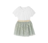 Vertbaudet Festliches Mädchen Baby-Set: Blusenshirt & Tüllrock salbeigrün 104