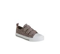 Vertbaudet Kinder Stoff-Sneakers mit Leoprint und Klett beige/Leo 37