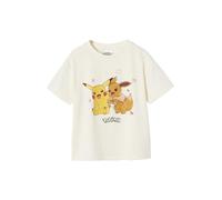 Vertbaudet Kinder T-Shirt Pokemon mit Pikachu und Evoli wollweiß 146/152