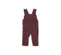 Vertbaudet Mädchen Baby Cord-Latzhose mit Volants pflaume 80