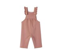 Vertbaudet Mädchen Baby Sweat-Latzhose mit Rüschen, Bio-Baumwolle altrosa 62