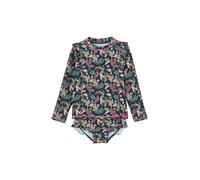 Vertbaudet Mädchen Bade-Set: Shirt mit UV-Schutz & Badehose tannengrün 158
