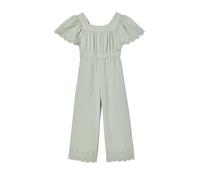 Vertbaudet Mädchen Jumpsuit aus Musselin mit Stickerei salbeigrün 122