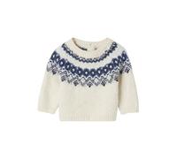 Vertbaudet Weicher Jungen Baby Jacquard-Pullover wollweiß 86