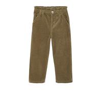 Vertbaudet Weite Mädchen Cordhose mit Paperbag-Bund olivgrün 146/152