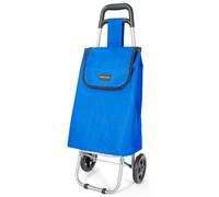 VERTICAL STUDIO Einkaufstrolley 35 L - Klappbar, leicht & robust, mit Alugestell, Reißverschlusstasche & Klettverschluss - Bis 25 kg Traglast, faltbar & abnehmbar (Royal)