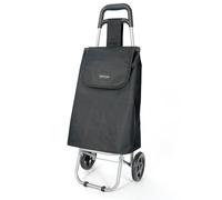 VERTICAL STUDIO Einkaufstrolley 35 L - Klappbar, leicht & robust, mit Alugestell, Reißverschlusstasche & Klettverschluss - Bis 25 kg Traglast, faltbar & abnehmbar (Schwarz)