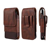 Vertikal Handy Gürteltasche mit Clip Männer, Handy Gürtel Tasche Leder, 7.2" Universal Smartphone Geldbörse mit Gürtelschlaufe Telefon Hüfttaschen Handyholster mit Kartenhalter Fanny Pack Brieftasche